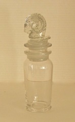 #4225 Cobel cocktail shaker, 1 pt. Ram's Head stopper, crystal, 1932-1957